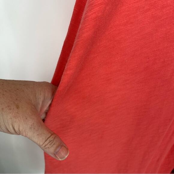 Soft Surroundings Danielle Dress Large Lagenlook Coral Eclectic Asymmetrical - Picture 11 of 16
